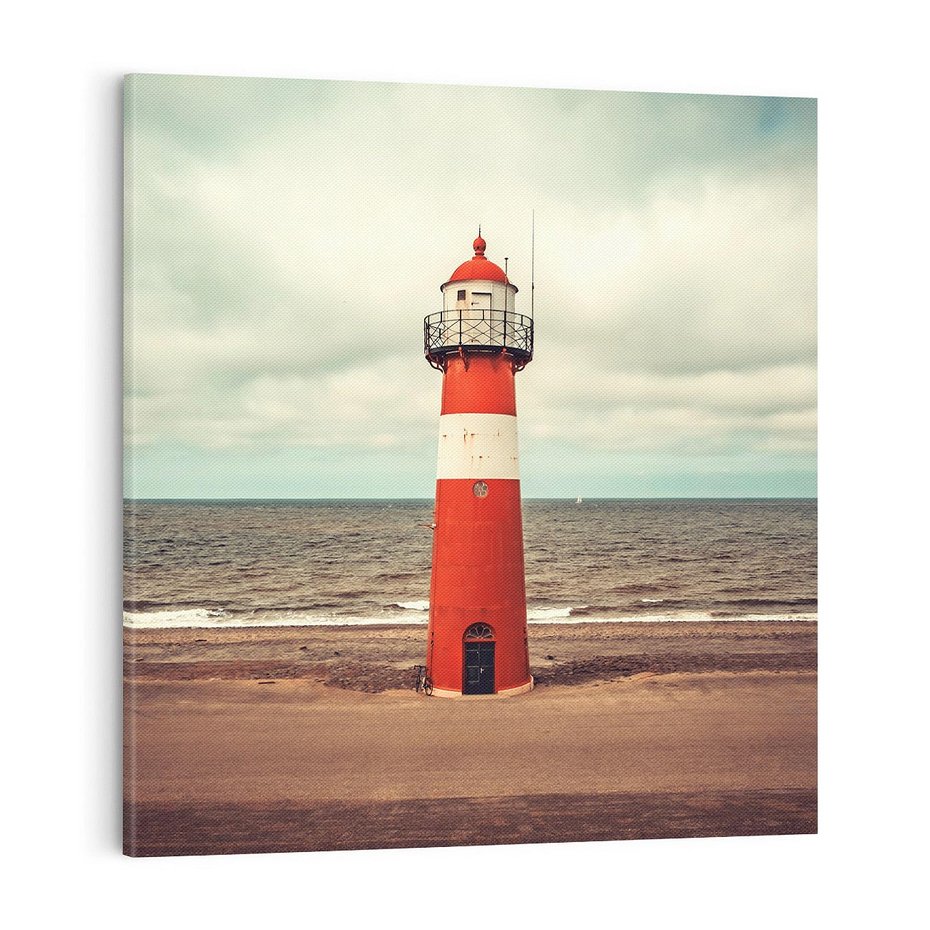 Obraz na płótnie 40x40 - Retro Urok Morza - fotografia w stylu retro, vintage
