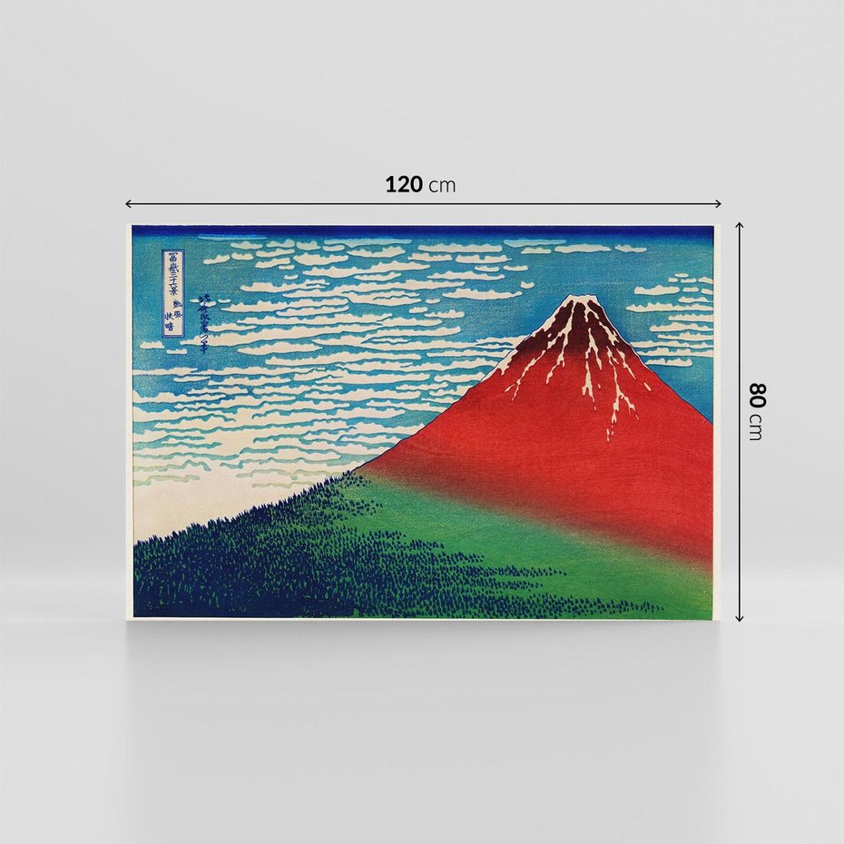 Obraz na płótnie 120x80 - "Fine Wind, Clear Morning" Katsushiki Hokusai - Reprodukcja - reprodukcja, obraz na płótnie