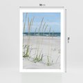 Plakat bez ramy 50x70 - Przytulna Śródziemnomorska Trawa - plaża, trawy