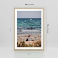 Plakat w ramie 50x70 - Relaks na Plaży - wakacje, plaża - rama drewno
