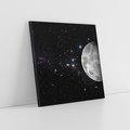Obraz na płótnie 60x60 - spotkanie z gwiazdami - księżyc, gwiazdy