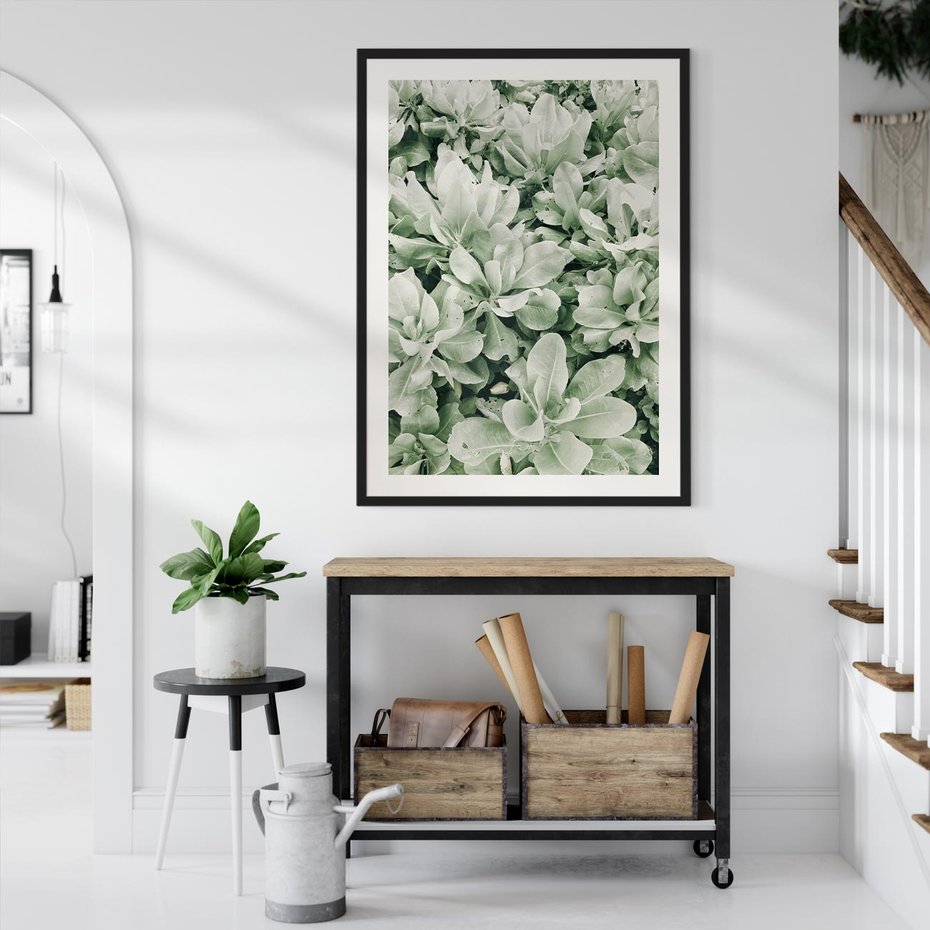 Plakat bez ramy 30x40 - Liście w Jasnych Odcieniach Zielonego - liście, jasna zieleń fotografia