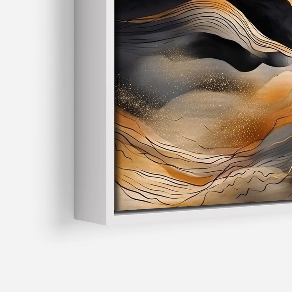 Obraz w ramie 120x80 - Grafika Zachodu - nowoczesna grafika, odcienie pastelowe - rama biała