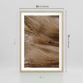 Plakat w ramie 50x70 - Pampasowy Brąz - suche trawy, trawa pampasowa - rama drewno