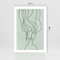 Plakat bez ramy 21x30 - Spokojne Objęcia Natury - abstrakcja, zielony szkic
