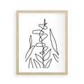 Plakat w ramie 40x50 - Konturem Naznaczone - mroczna sztuka, minimalizm - rama drewno