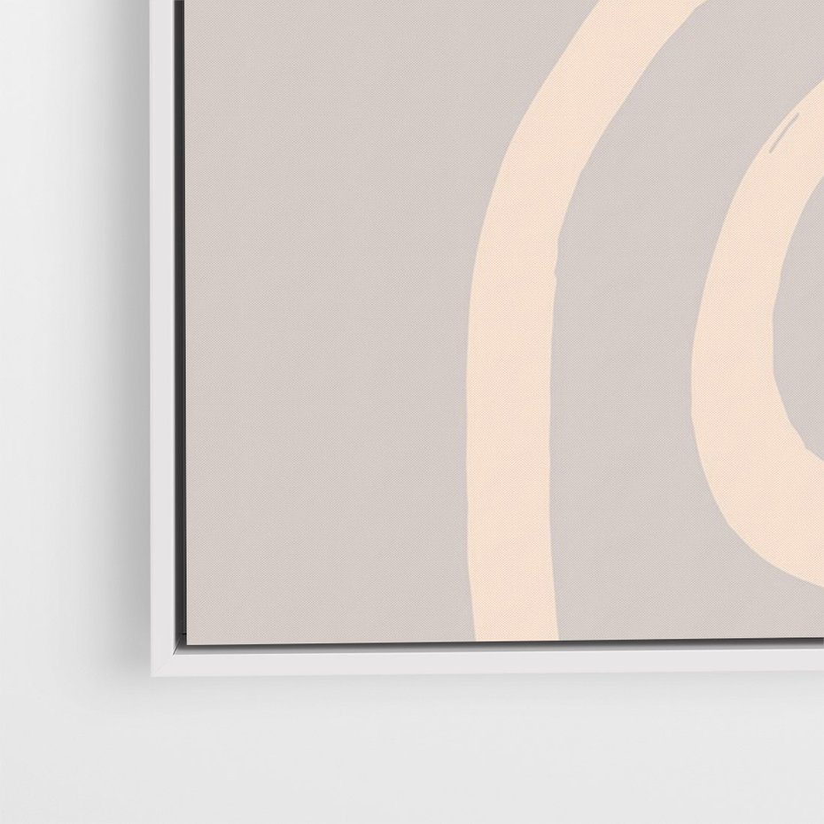 Obraz w ramie 50x70 - Wystylizowana Rewolucja - minimalistyczny obraz, nowoczesny - rama biała