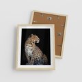 Plakat w ramie 40x50 - Elegancja Jaguarowej Pantery - jaguar, pantera - rama drewno