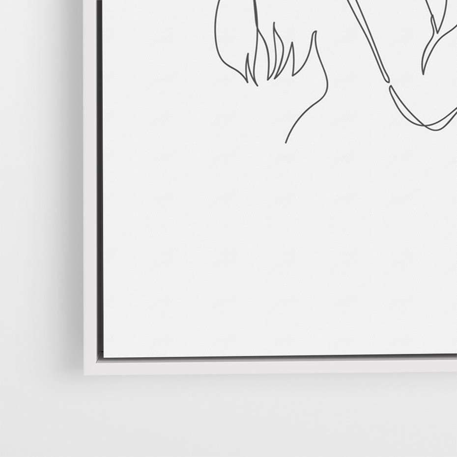 Obraz w ramie 70x100 - Bezgraniczne Przenikanie - para zakochanych, kobieta i mężczyzna - rama biała