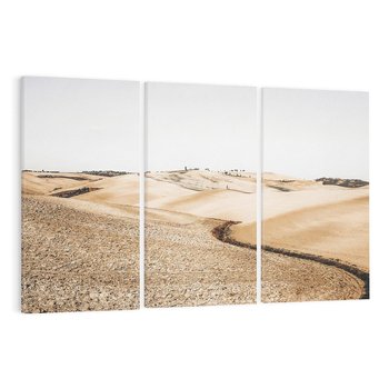 Obraz na płótnie 120x80 - Refleksyjny taniec myśli - pustynny krajobraz, odcienie sepii