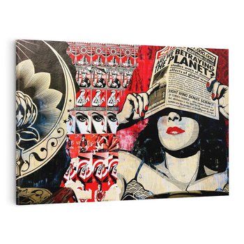 Obraz na płótnie 70x50 - Eksploracja kolorowego graffiti - graffiti