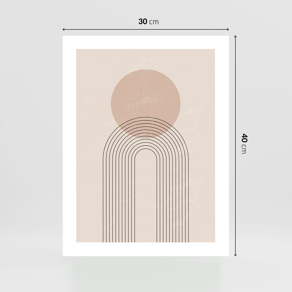 Plakat bez ramy 30x40 - Konturem Zdefiniowane - boho plakat, minimalizm