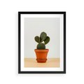 Plakat w ramie 30x40 - Kwiatowy taniec kaktusa - kaktus, kwiat - rama czarna
