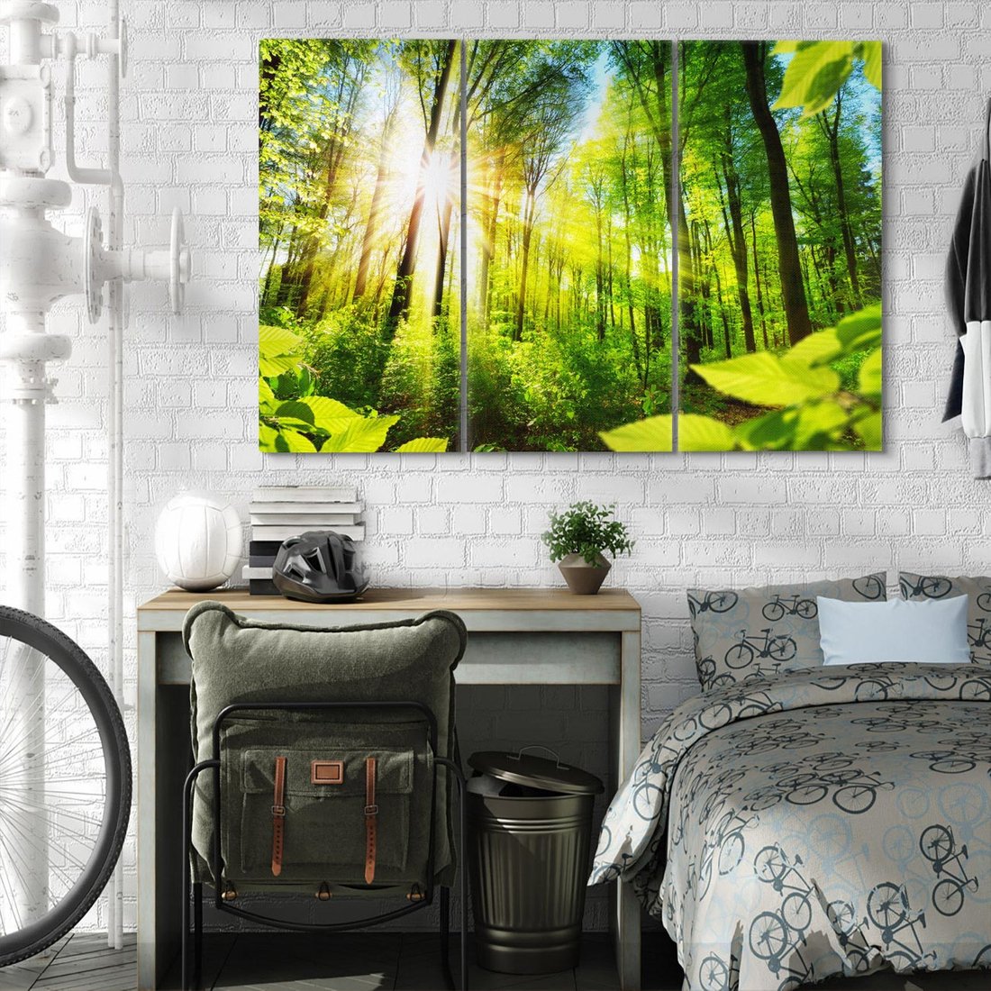 Obraz na płótnie 120x80 - Magia Leśnej Przyrody - las, drzewa