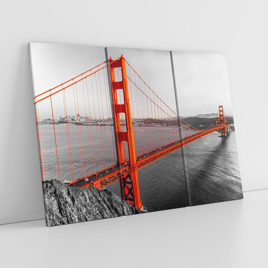 Obraz na płótnie 120x80 - Ikona San Francisco - Most Golden Gate - San, Francisco