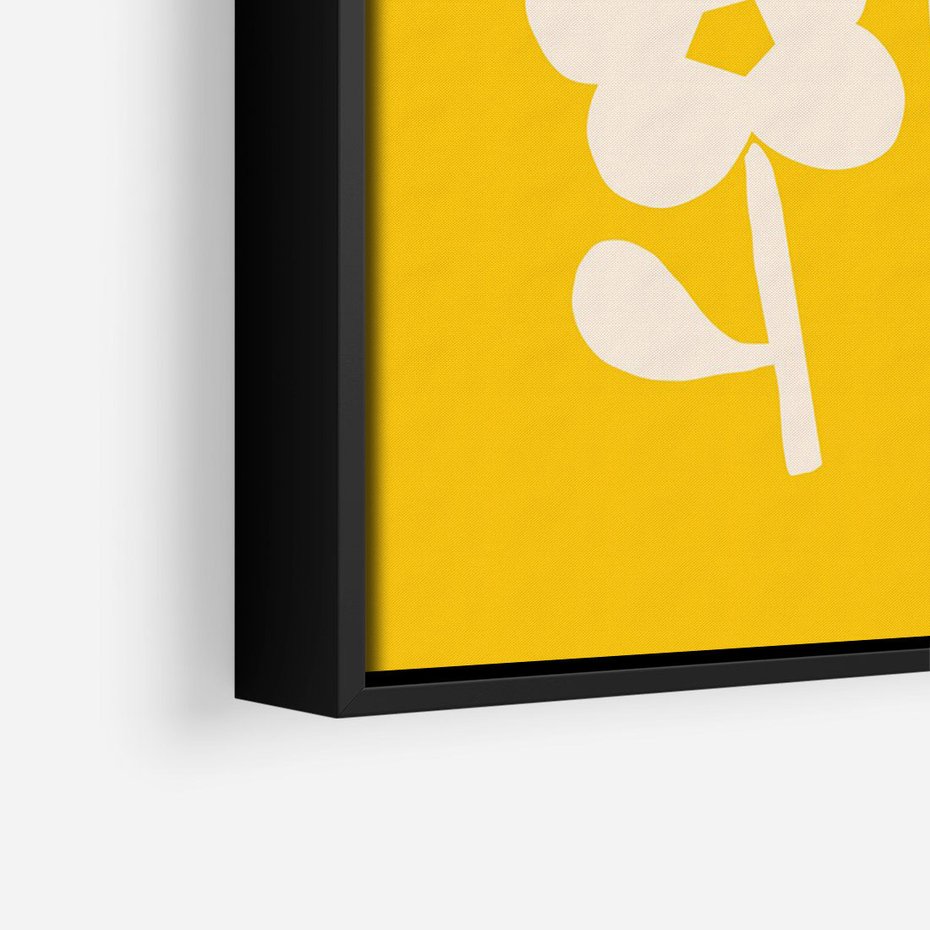 Obraz w ramie 50x70 - Bezgraniczne Impulsy - abstrakcyjny kwiat, plakat - rama czarna