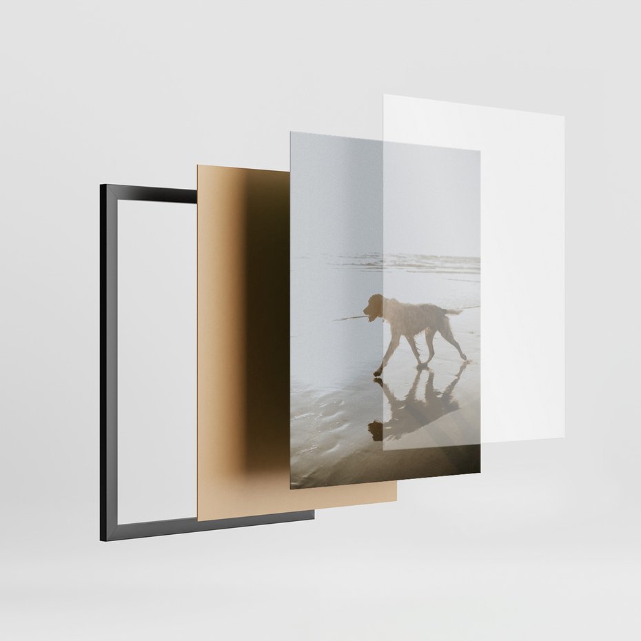 Zestaw obrazy w ramie 30x40 galeria - Zachód, słońca, na, plaży - rama czarna