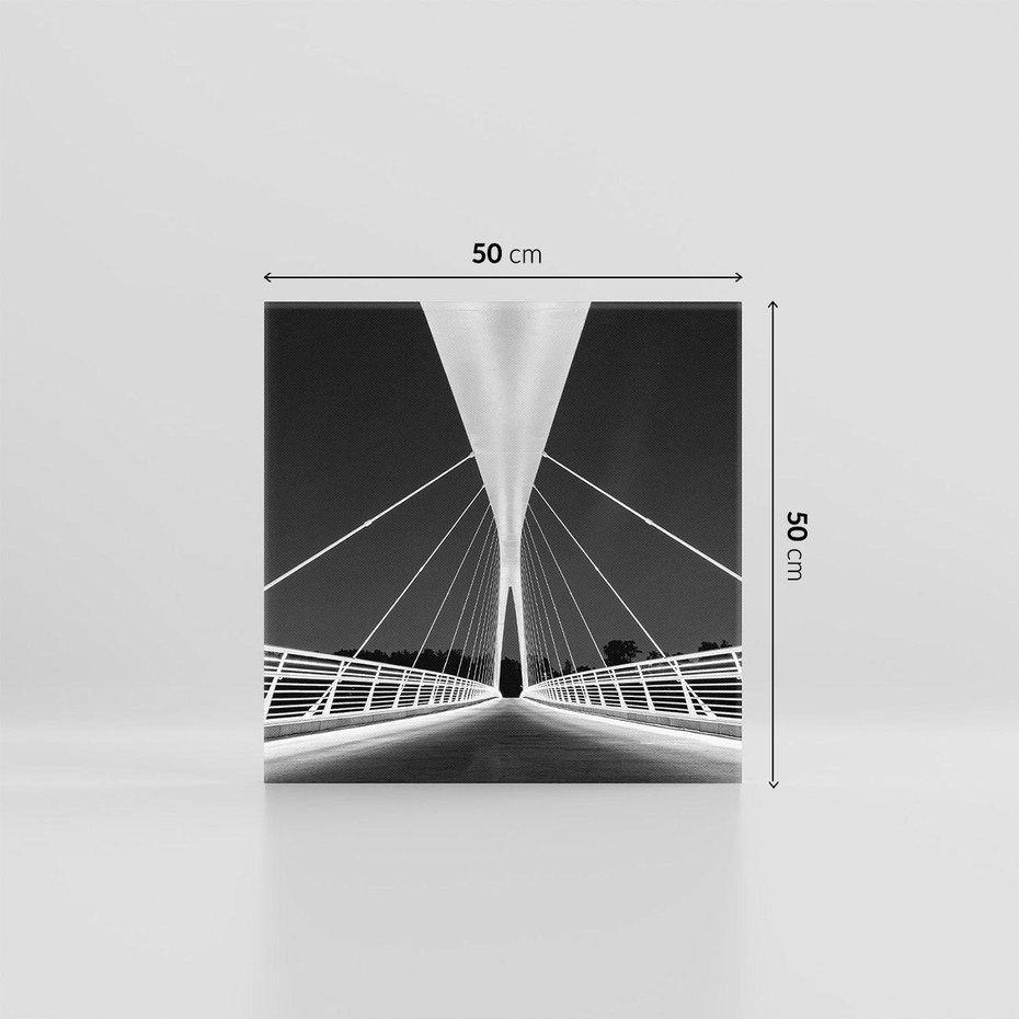 Obraz na płótnie 50x50 - Most nocą - Architektura - most, noc