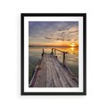 Plakat w ramie 40x50 - Zachód Słońca na Pomostcie - zachód, słońca - rama czarna