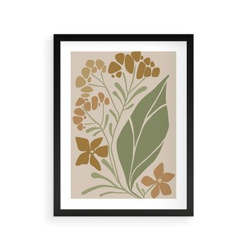 Plakat w ramie 30x40 - Subtelność Utajona - nowoczesny plakat, roślinność - rama czarna
