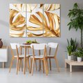 Obraz na płótnie 120x80 - Siła Natury - złote, liście