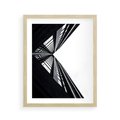 Plakat w ramie 40x50 - Nowoczesność w Linii - architektura, proste linie - rama drewno