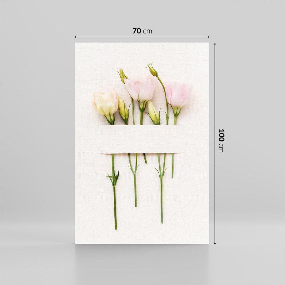 Obraz na płótnie 70x100 - Białe kwiatowe uniesienia - białe, kwiaty