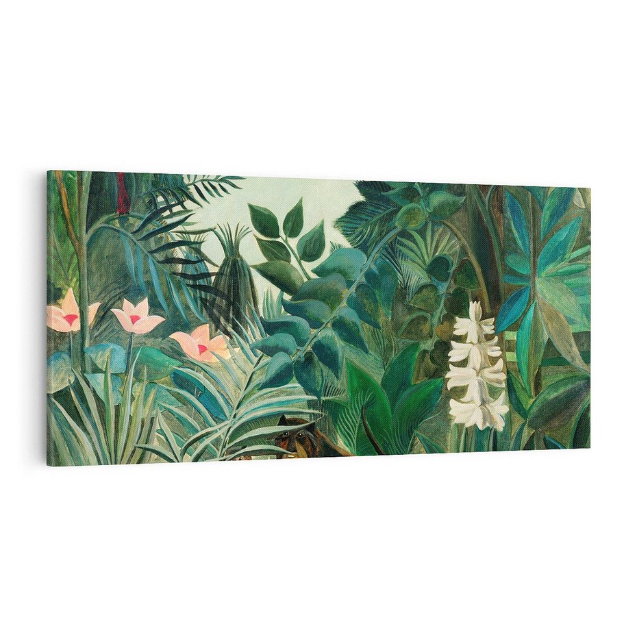 Obraz na płótnie 140x70 - "The Equatorial Jungle " (1909) Henri Rousseau - Reprodukcja - reprodukcja, obraz na płótnie