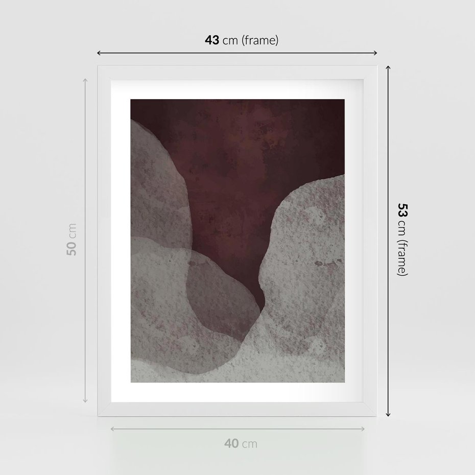 Plakat w ramie 40x50 - Zaklęte Zaburzenia - mroczny plakat, nowoczesne wnętrza - rama biała