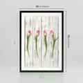 Plakat w ramie 50x70 - Kwintesencja Piękna - kwiaty, tulipany - rama czarna