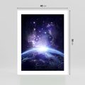 Plakat bez ramy 40x50 - Podróż w kosmiczną przestrzeń - kosmos, ziemia