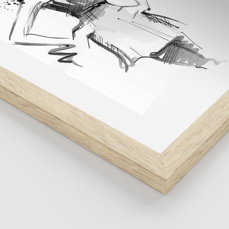 Plakat w ramie 30x40 - Piękno mody i urody - beauty, fashion - rama drewno