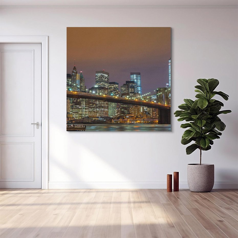 Obraz na płótnie 30x30 - Ikona Nowego Jorku - most, Nowy Jork