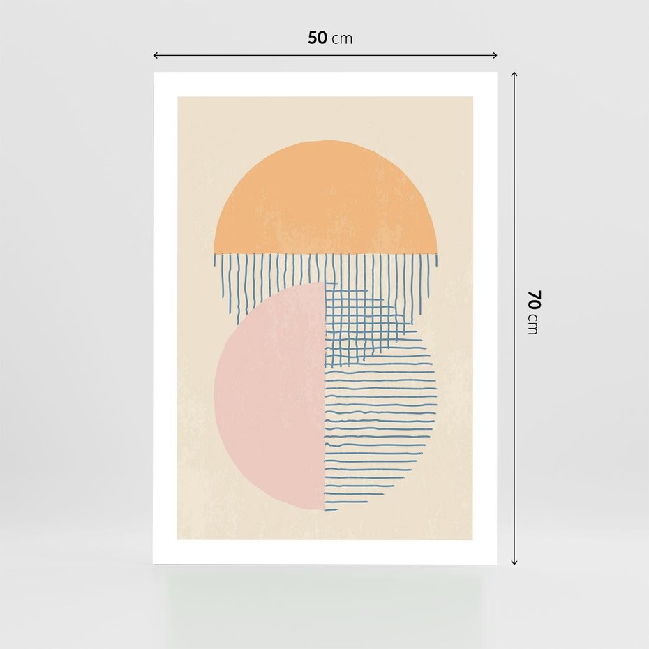 Plakat bez ramy 50x70 - Migotliwe Wzory - geometryczne kształty, koła