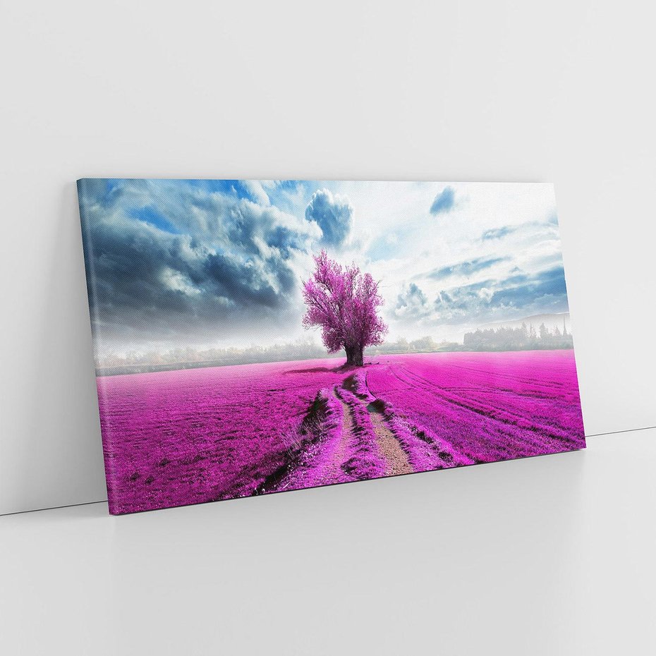 Obraz na płótnie 120x60 - Fioletowa abstrakcja w ruchu - abstrakcja, fiolet