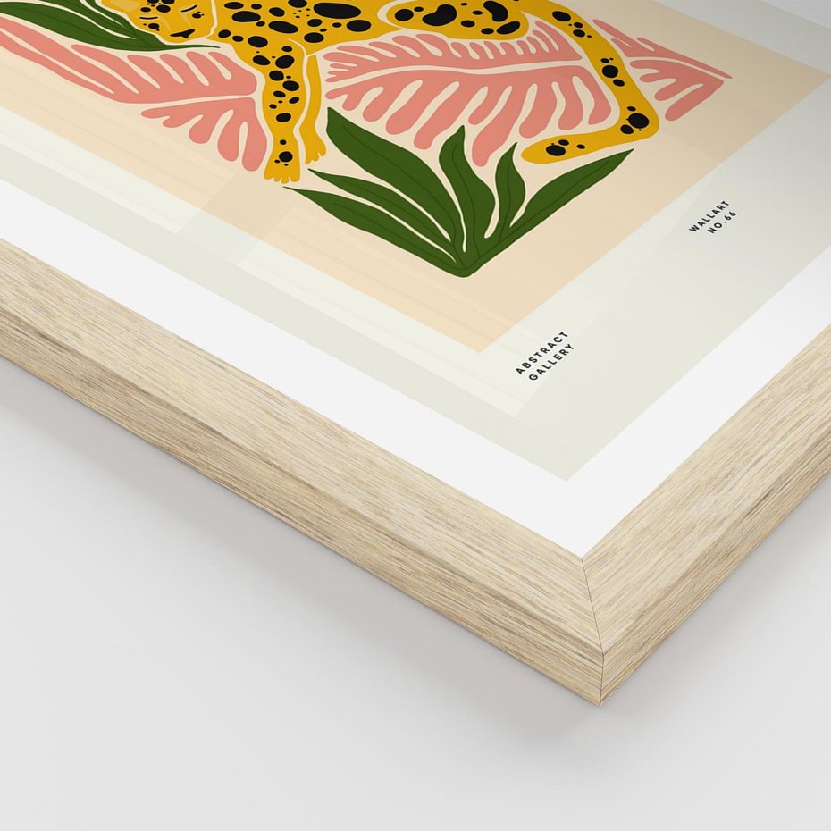 Plakat w ramie 40x50 - Rozkwitające Odbicia - nowoczesny plakat, gepard - rama drewno