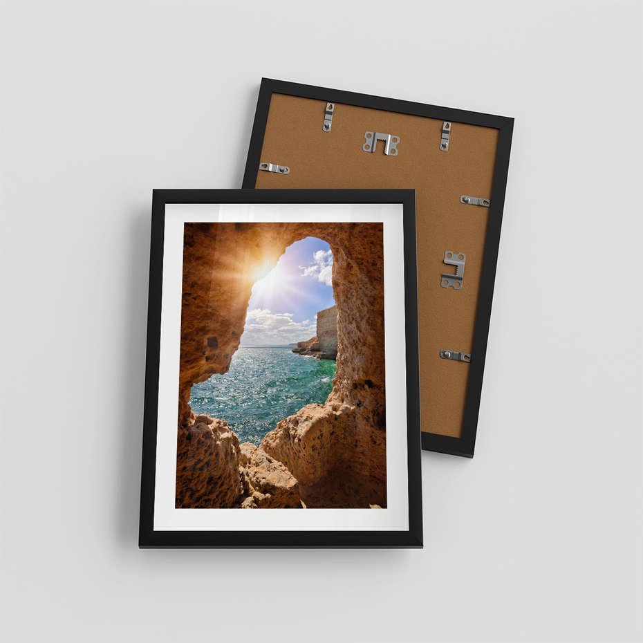 Plakat w ramie 30x40 - Potęga Natury - morze, klify - rama czarna