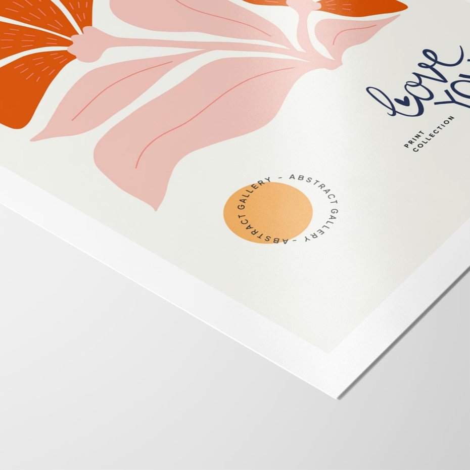 Plakat bez ramy 30x40 - Miłość w Kwiatowym Sercu - kwiaty, miłość