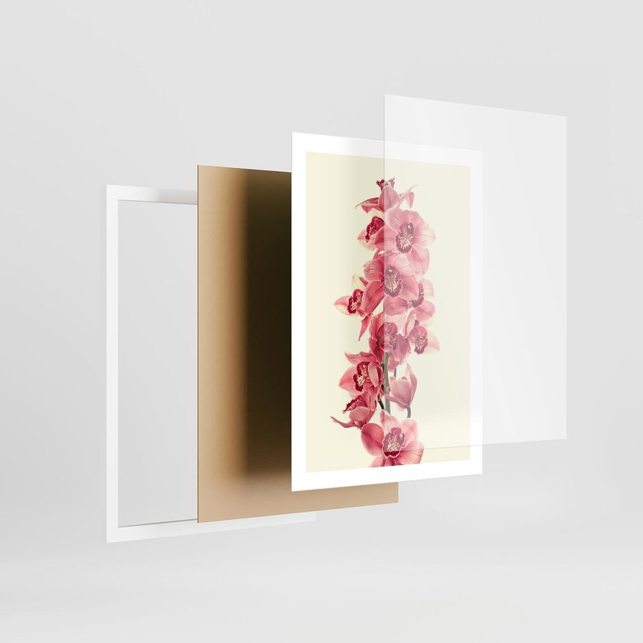 Plakat w ramie 50x70 - Orchidea w spa - relaks - orchidea, spa - rama biała