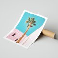 Plakat bez ramy 40x50 - Palma w Miami - palma, miami