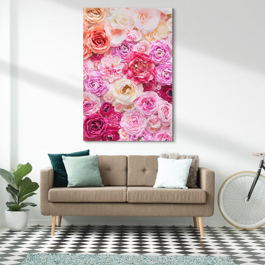 Obraz na płótnie 80x120 - Róże w pełnym rozkwicie - róże, kwiaty