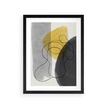 Plakat w ramie 50x70 - Kolorowe Akwarelowe Abstrakcje - abstrakcja, akwarelowe plamy - rama czarna