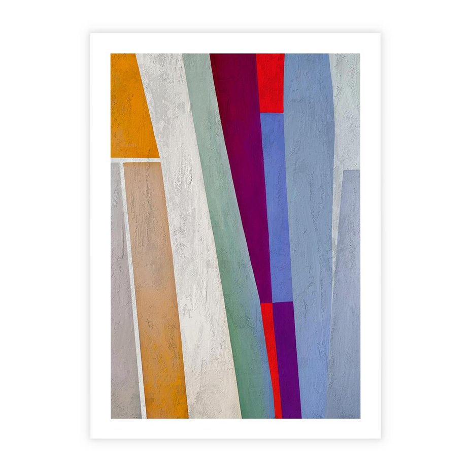 Plakat bez ramy 40x50 - Księga Ukrytych Odbić - abstrakcyjne dziwne kształty, olejny obraz