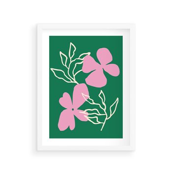 Plakat w ramie 30x40 - Wewnętrzne Fale - abstrakcyjny plakat, boho styl - rama biała