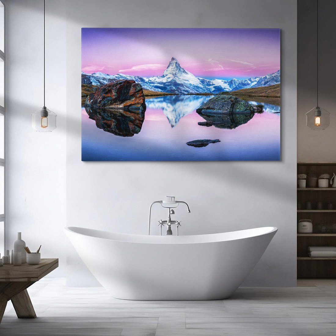 Obraz na płótnie 120x80 - Wielkość górskiego krajobrazu - lodowiec, góry