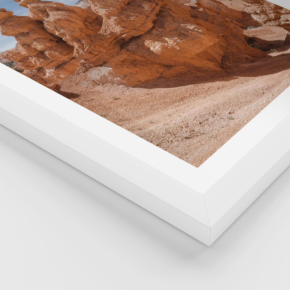 Plakat w ramie 30x40 - Spektakularne Formacje Naturalne - kanion, pustynia - rama biała