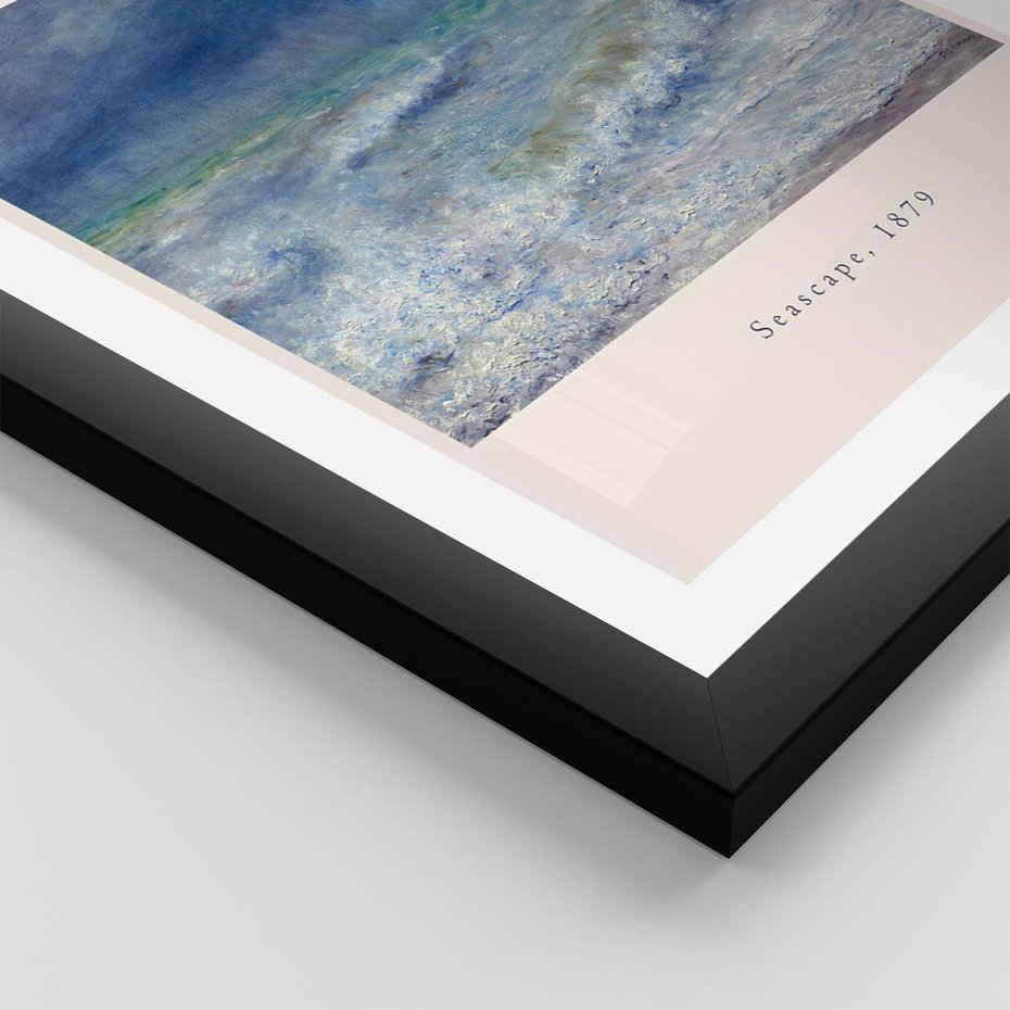 Plakat w ramie 50x70 - Auguste Renoir: Plakat z Pięknem Morza - auguste renoir, reprodukcja - rama czarna