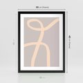 Plakat w ramie 30x40 - Beżowe Boho Zaplątanie - minimalistyczny obraz, nowoczesny - rama czarna