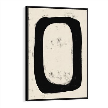 Obraz w ramie 50x70 - Wnętrza Kształtów - abstrakcja, minimalizm - rama czarna