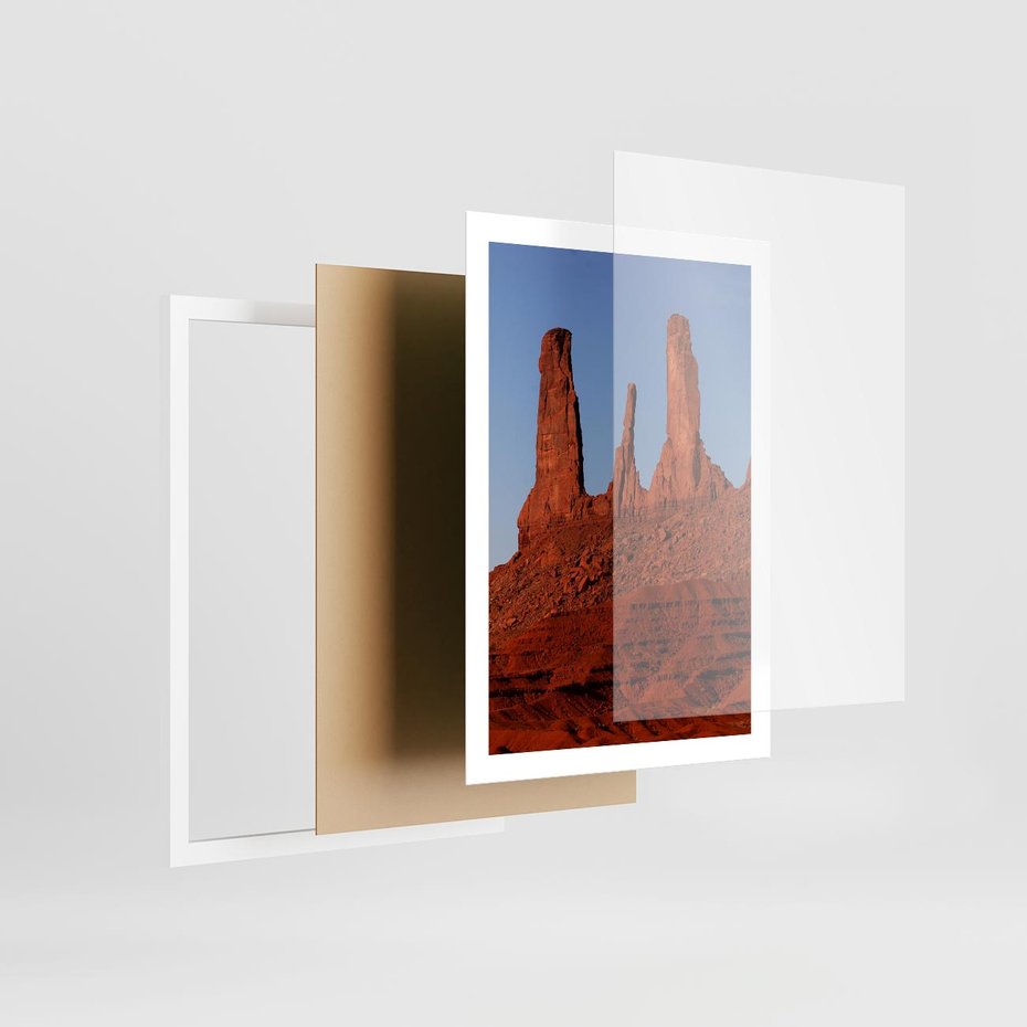 Plakat w ramie 50x70 - Wielki Kanion - majestat pustyni - Wielki Kanion, pustynia - rama biała